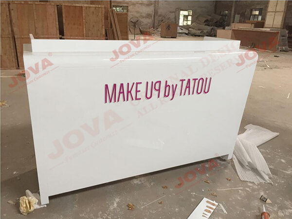 cosmetic shop counter reception desk