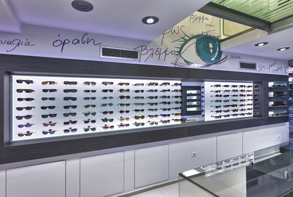eyewear wall display eyewear wall display