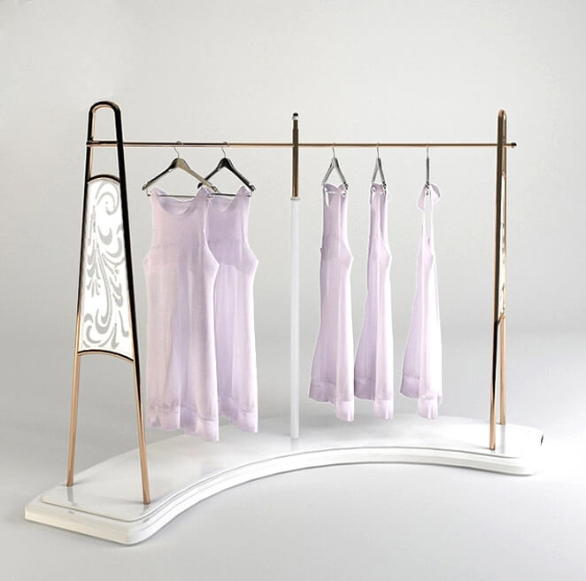 round retail clothing rack