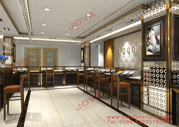 best indian gold jewellery shop interior design