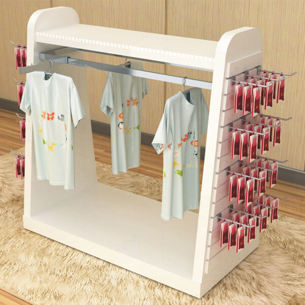 floor standing wooden clothes rack