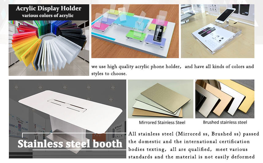 display stand metal acrylic