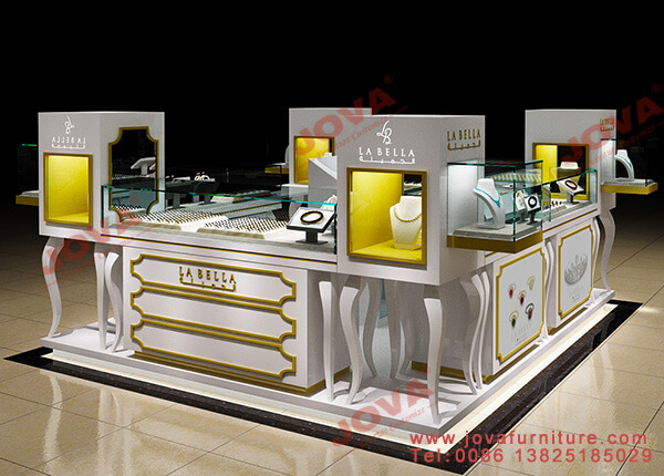 jewelry kiosk with displays