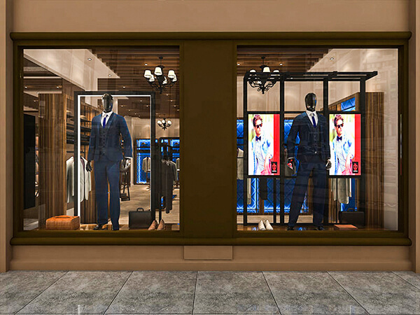 menswear window displays