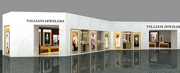 mall VALLIANI jewelry shop design mall VALLIANI jewelry shop design