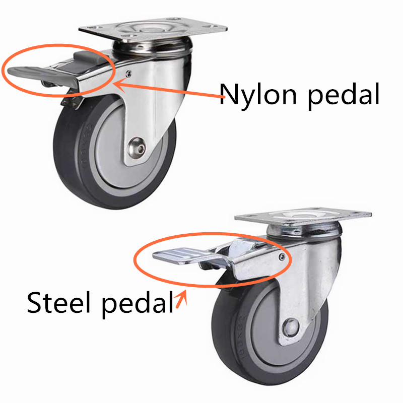 5'' PU stainless steel caster 5'' PU stainless steel caster