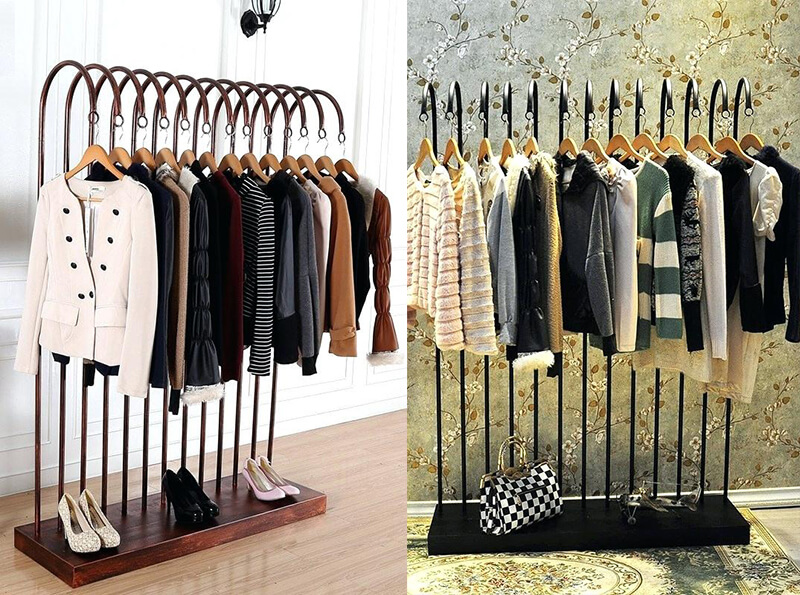 circular clothing display racks