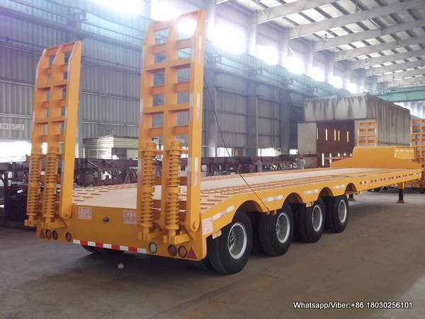 4 Axles lowboy Truck Semi Trailer