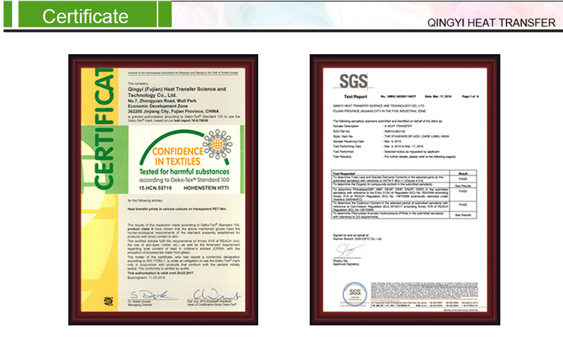 SGS Environmental Certificate