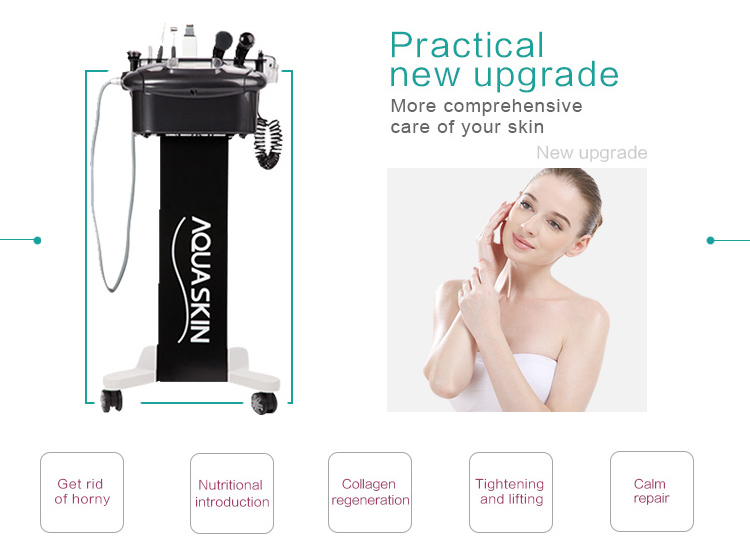 Hot multifunctional deep face cleaning and face lift aqua skin facial machine