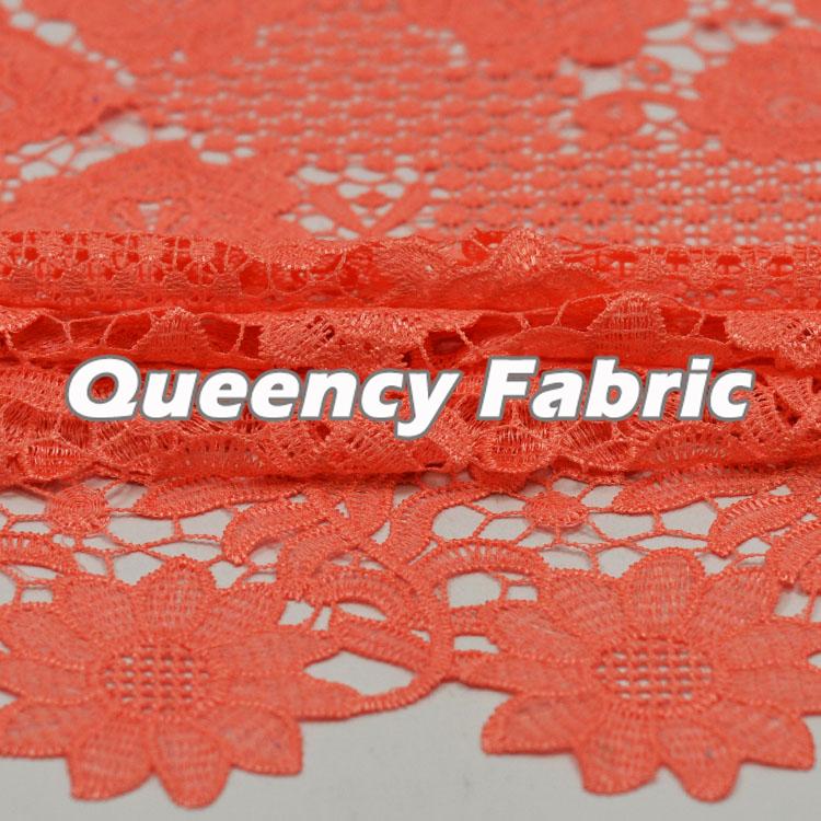 Chantilly Water Soluble Peach Lace Fabric