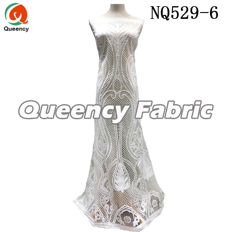 White Sequins Net Embroidered Lace White Sequins Net Embroidered Lace