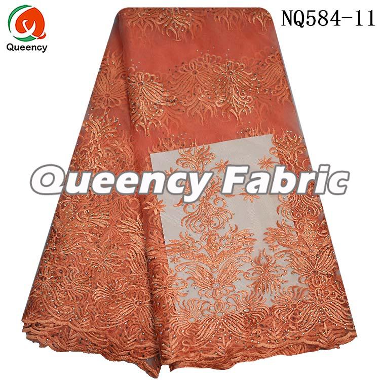 Peach Lace French Fabric 