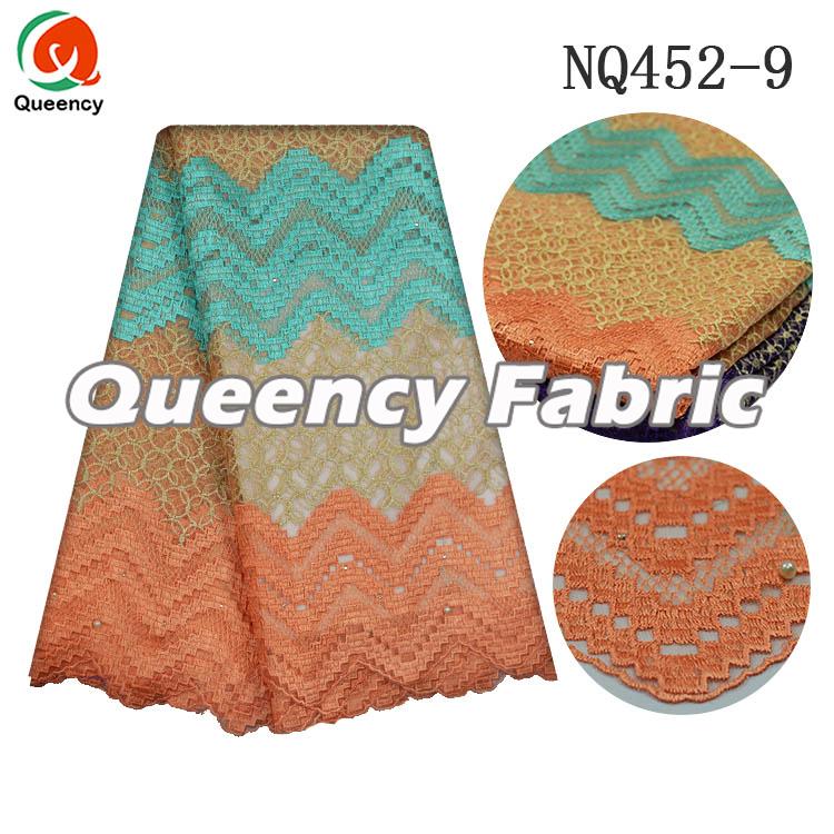 African Lace Frabic In Peach