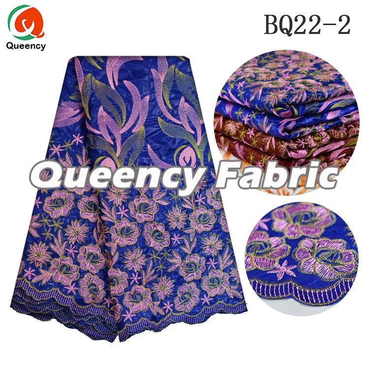 Royal Blue African Bazin Riche Fabric