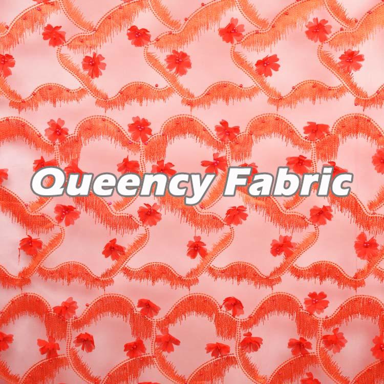 Embroidered Lace Tulle Fabric Design Embroidered Lace Tulle Fabric Design
