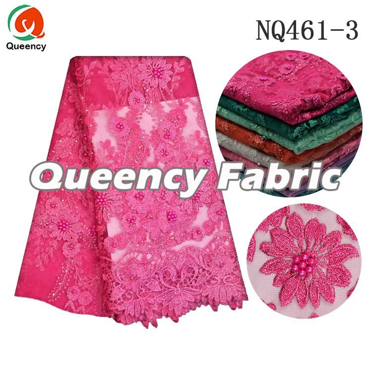Fushia Soft Tulle Embroidery Fushia Soft Tulle Embroidery