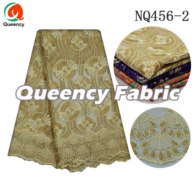 Gold Beaded Lace Netting