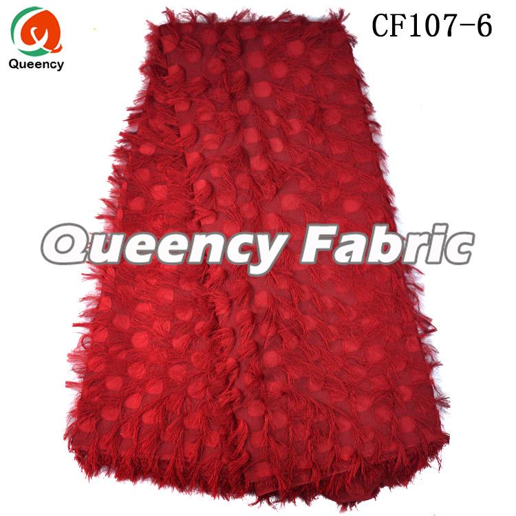 Red Chiffon Fabric For Ladies 