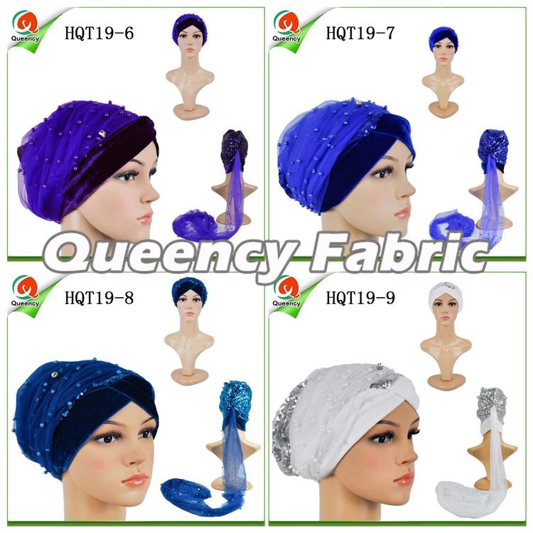 Adult Turbans Beaded Velvet
