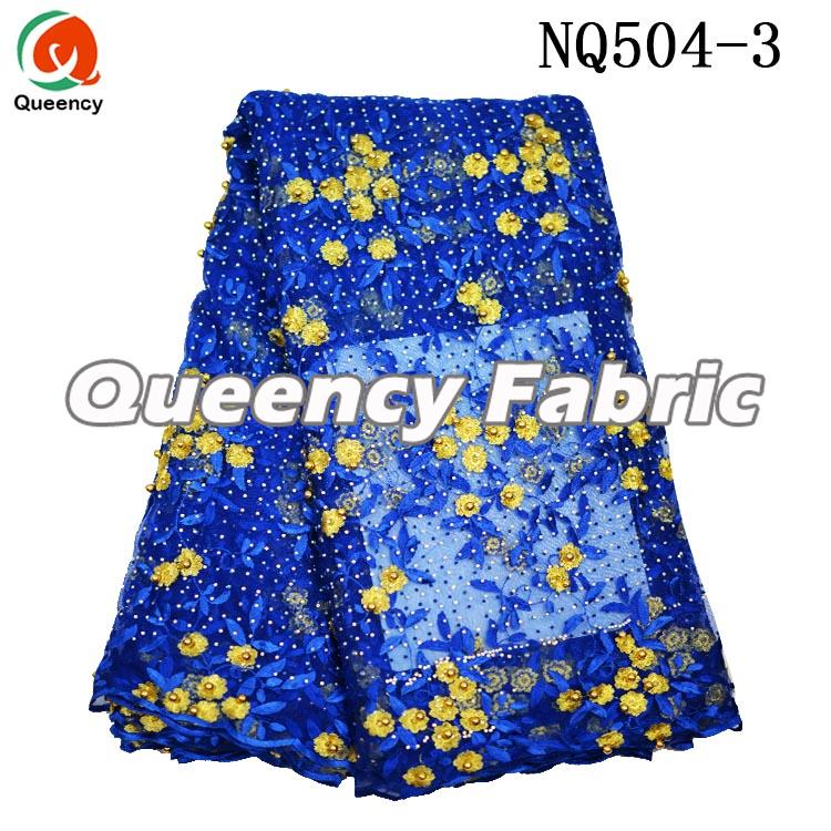 Royal Blue Beaded Lace Dresses Factory