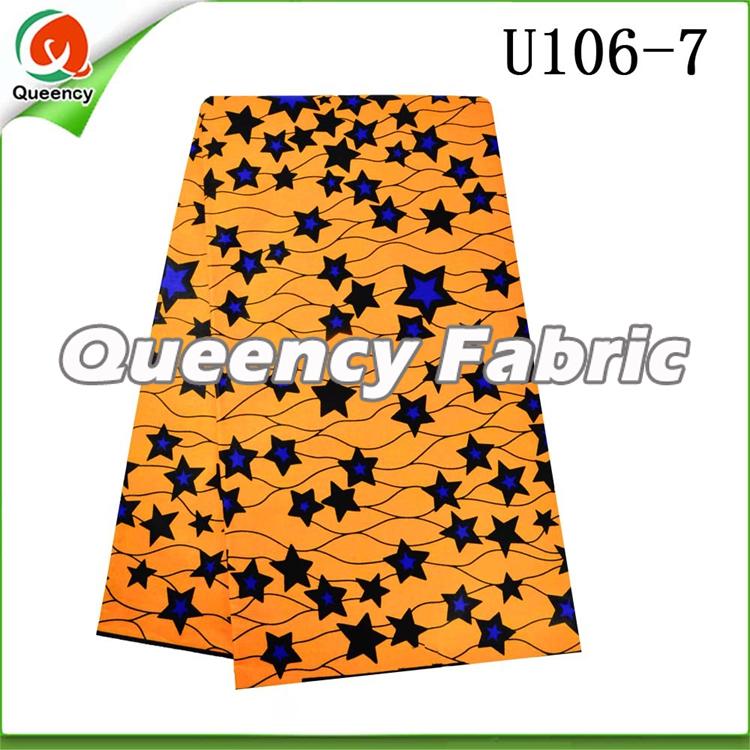 Stars Pattern African Wax Print Fabric