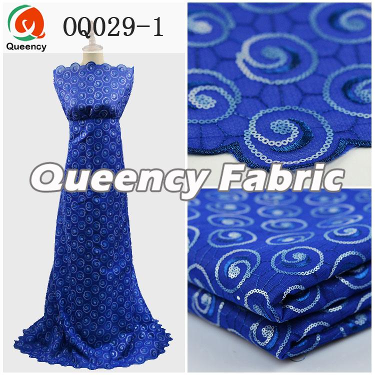 Sequins Organza Lace Royal Blue