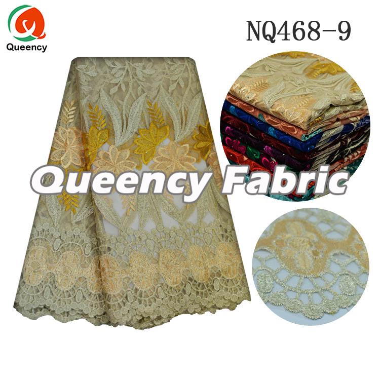 Yellow Netting French Material
