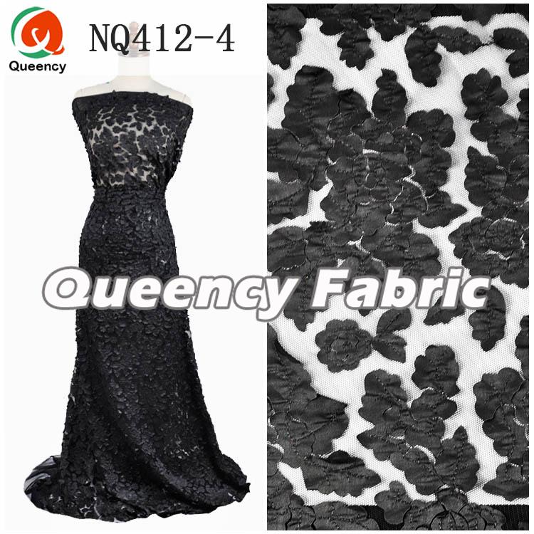 3D Flower Floral Embroidered Tulle Fabric 3D Flower Floral Embroidered Tulle Fabric