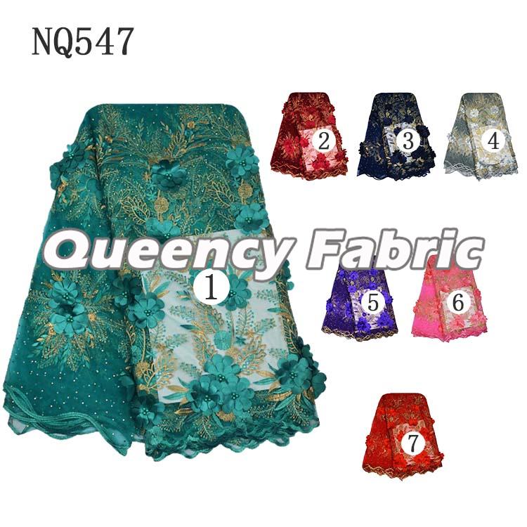 African Applique Lace Net Fabric Collection 