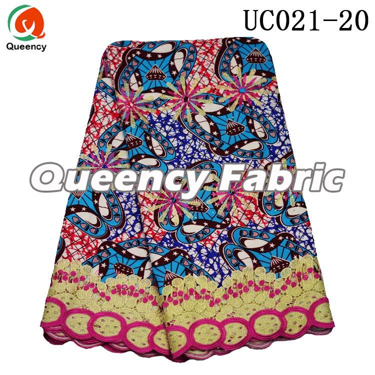African Ankara Printed Lace Embroidery 