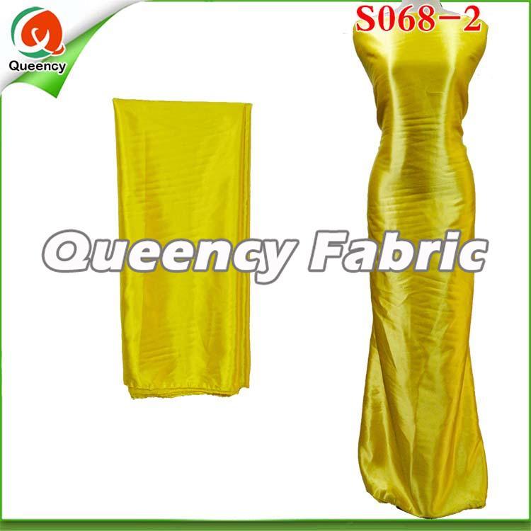 PURE SATIN FABRIC IN YELLOW