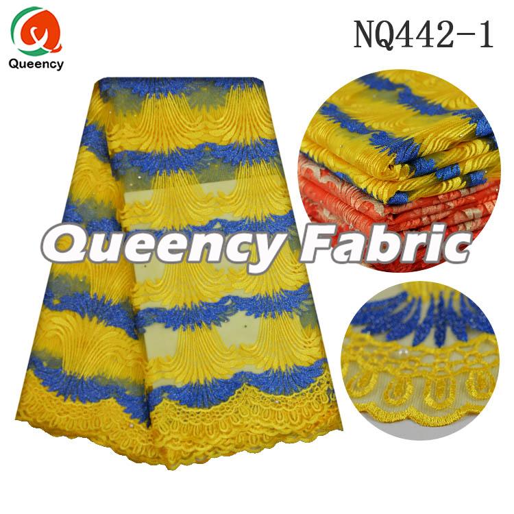 Yellow Beaded French Lace Border Yellow Beaded French Lace Border