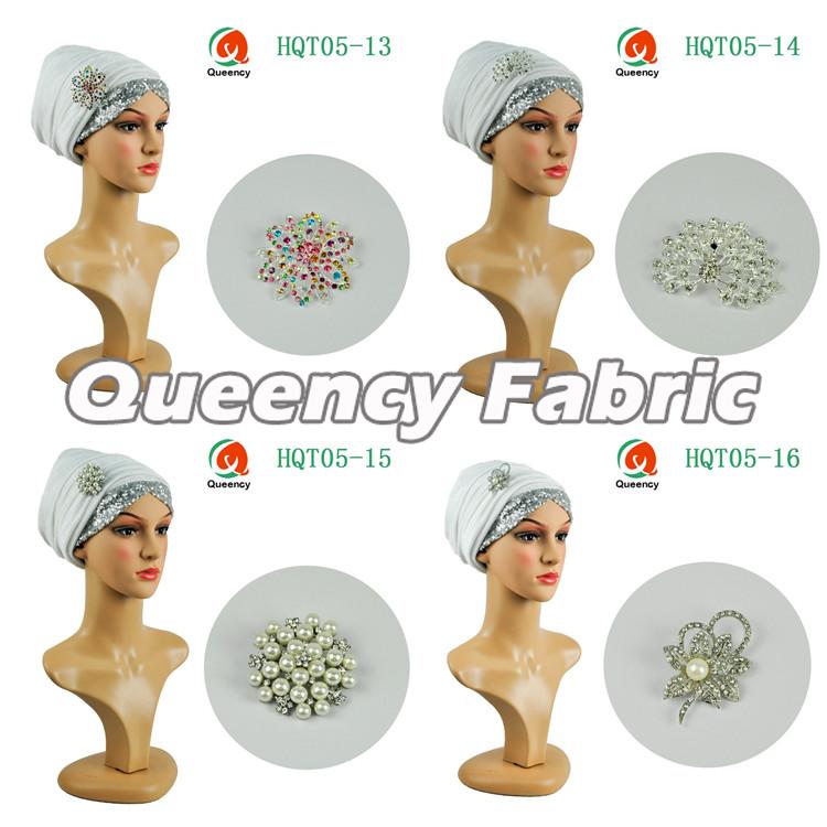 White Sequins Headtie Turbans Hat White Sequins Headtie Turbans Hat