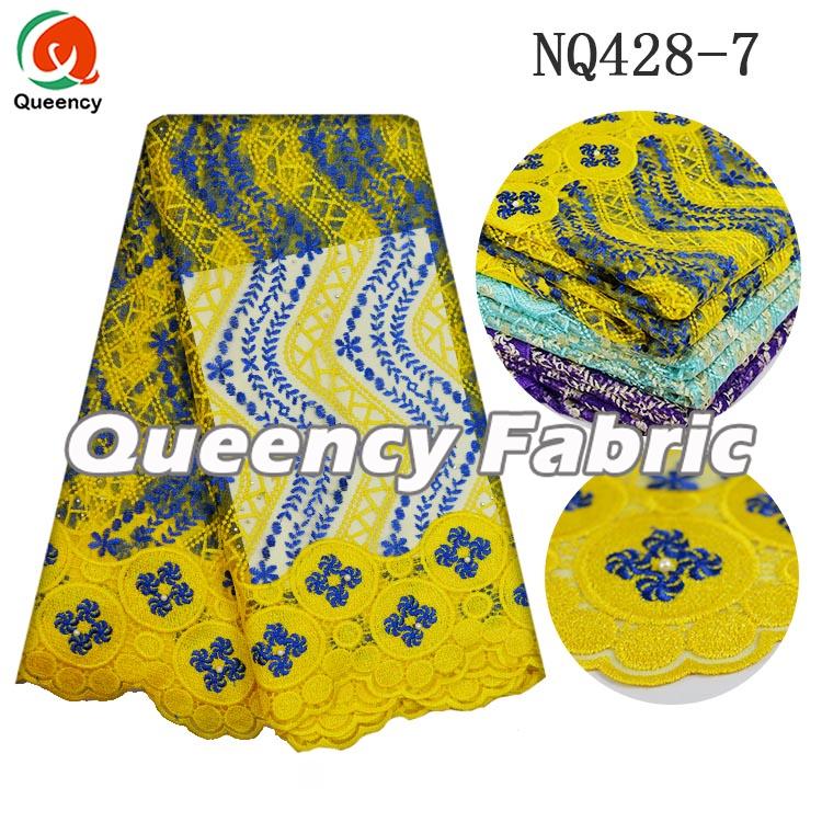 Yellow French Lace Fabric