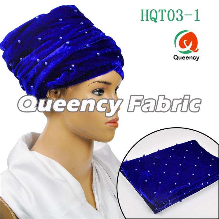 Turbans Velvet In Royal Blue