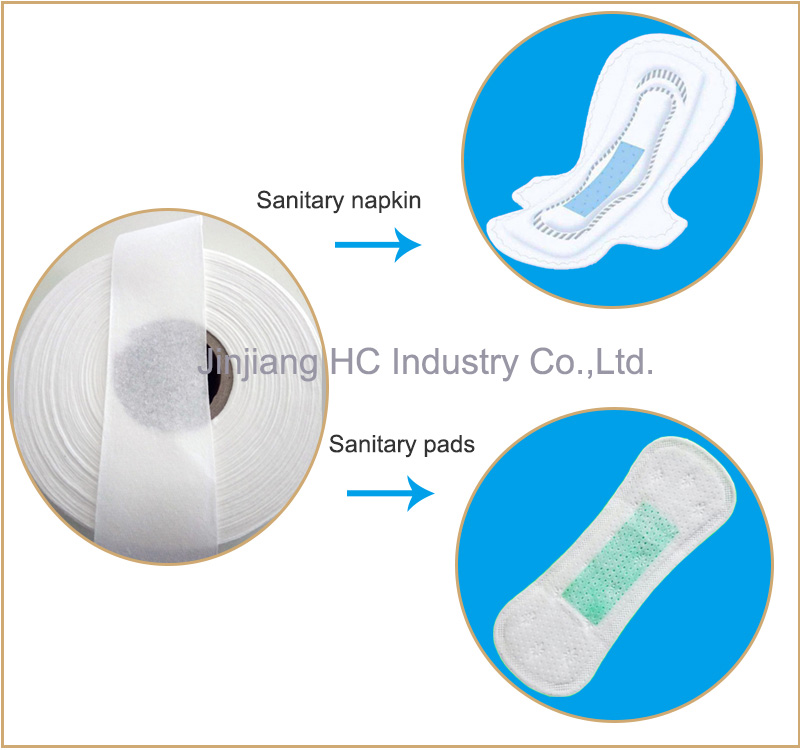 Airlaid paper for sanitary napkin