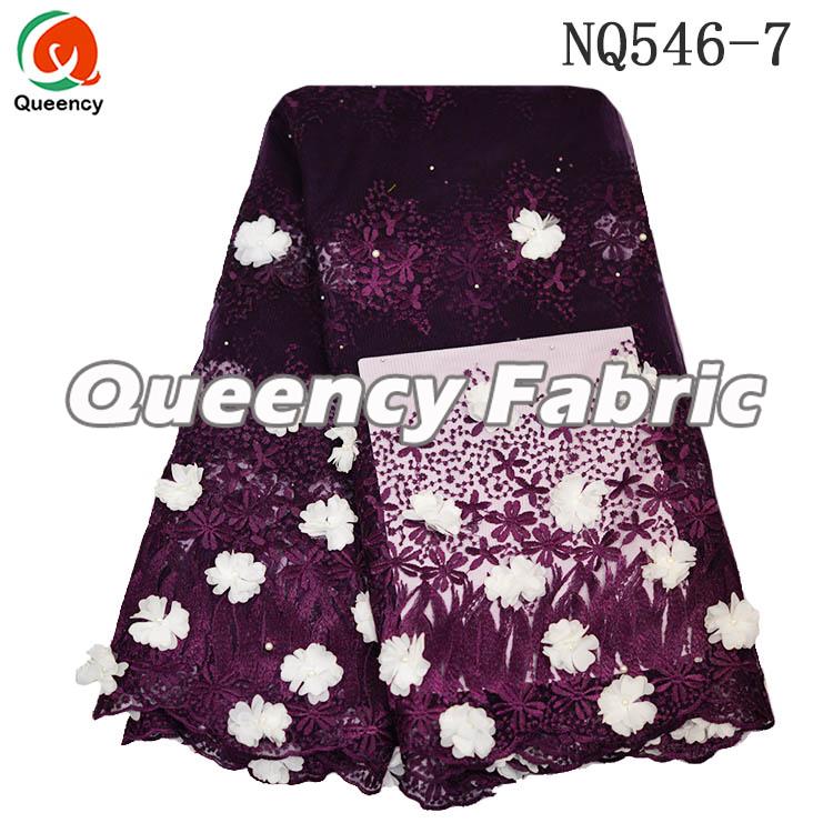 Wine Nigeria Ladies Lace Wedding French Dresses Fabric 