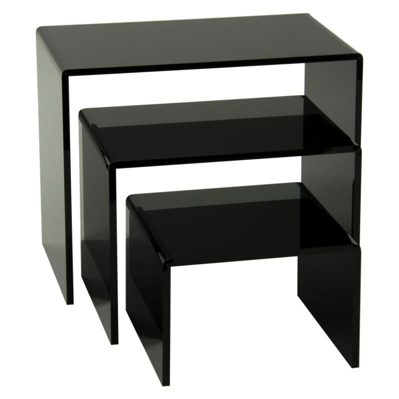 black acrylic riser 3set black acrylic riser 3set