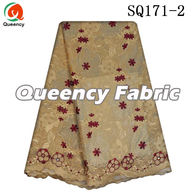 Swiss Voile Stones Lace In Beige