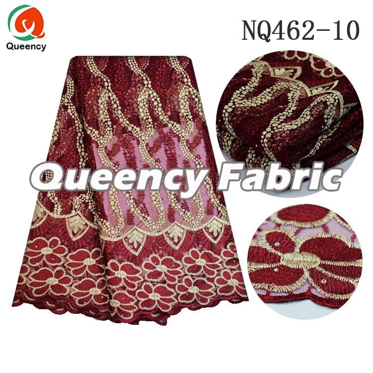 Cotton French Fabric In Wine