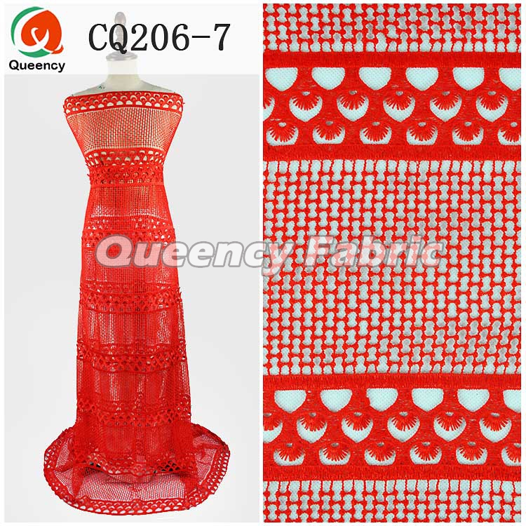 Red Africa Cord Lace Material Red Africa Cord Lace Material