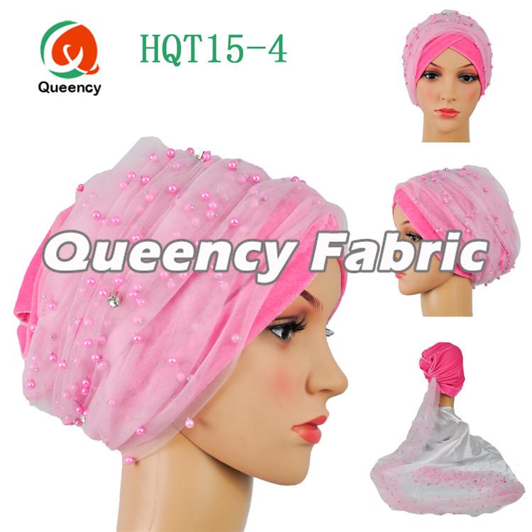 Pink Custom Turbans Beaded Velvet