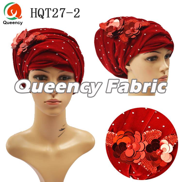 Beaded Velvet Turban Headtie