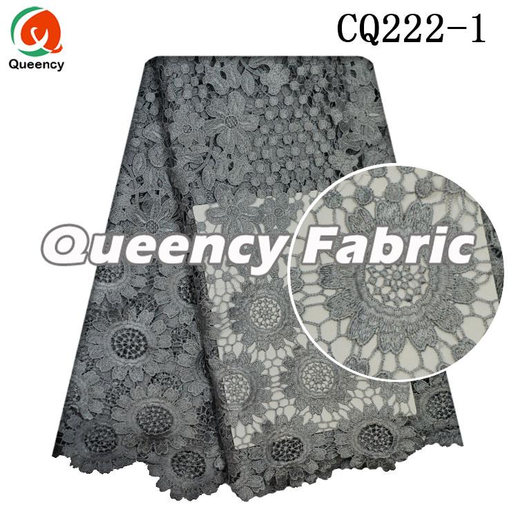 African Guipure Lace In Grey 
