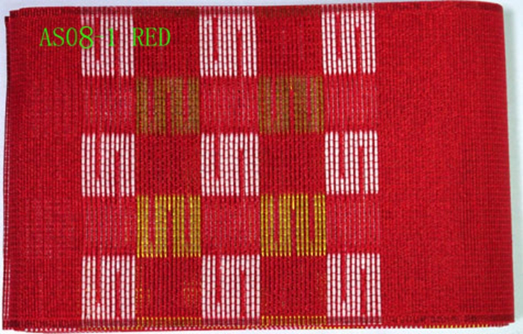 Red Nigeria Aso Oke With Beautiful Pattern