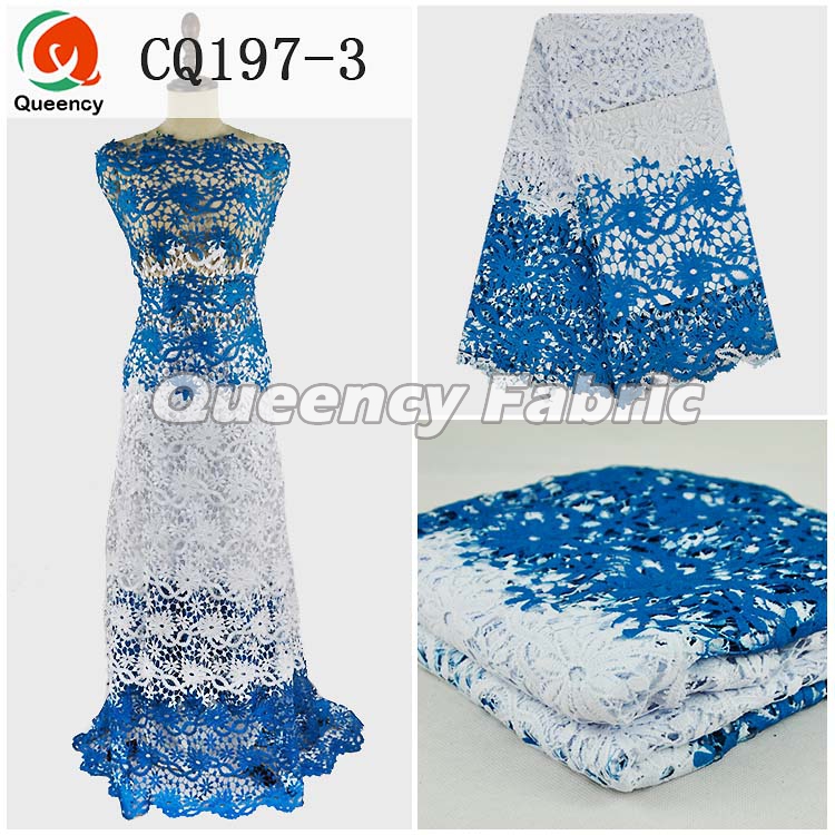 Guipure Fabrics In White And Tblue Guipure Fabrics In White And Tblue