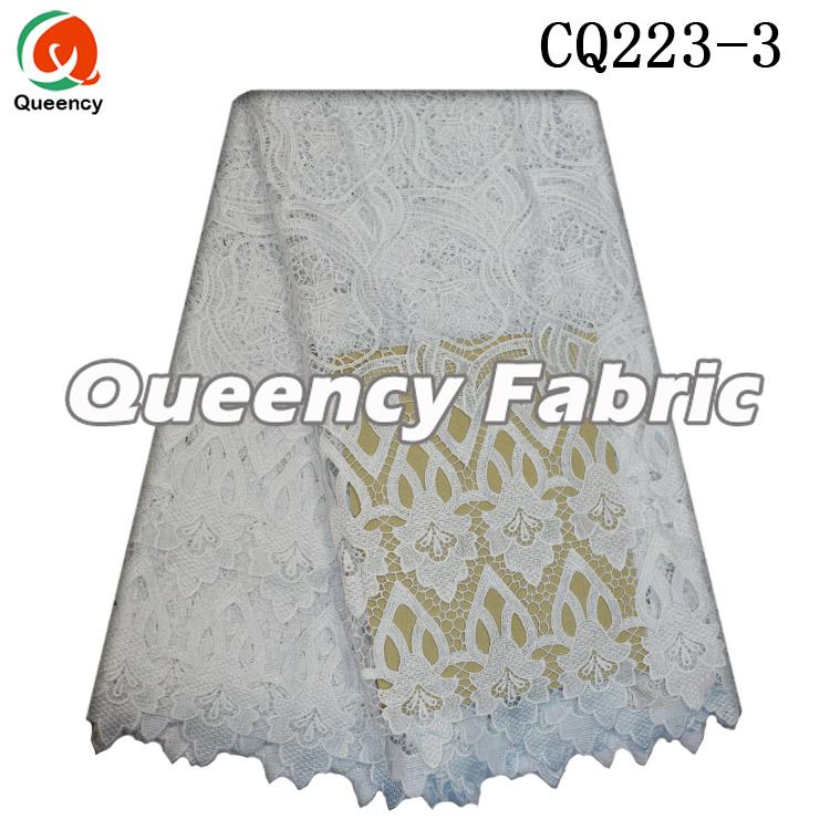 White Guipure Lace Dresses Fabric Style