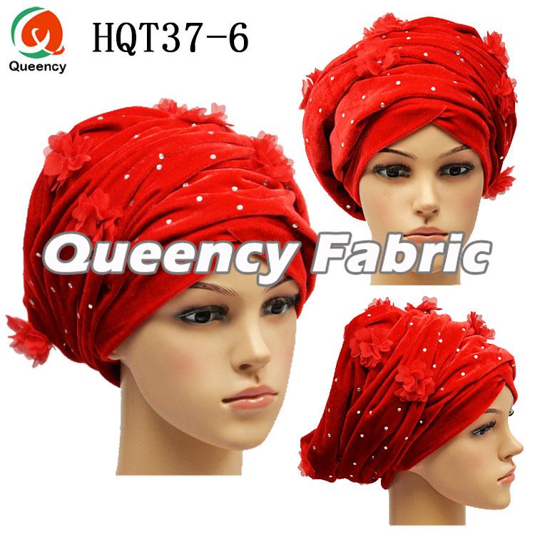 Red Arabic Ladies Turban Gele