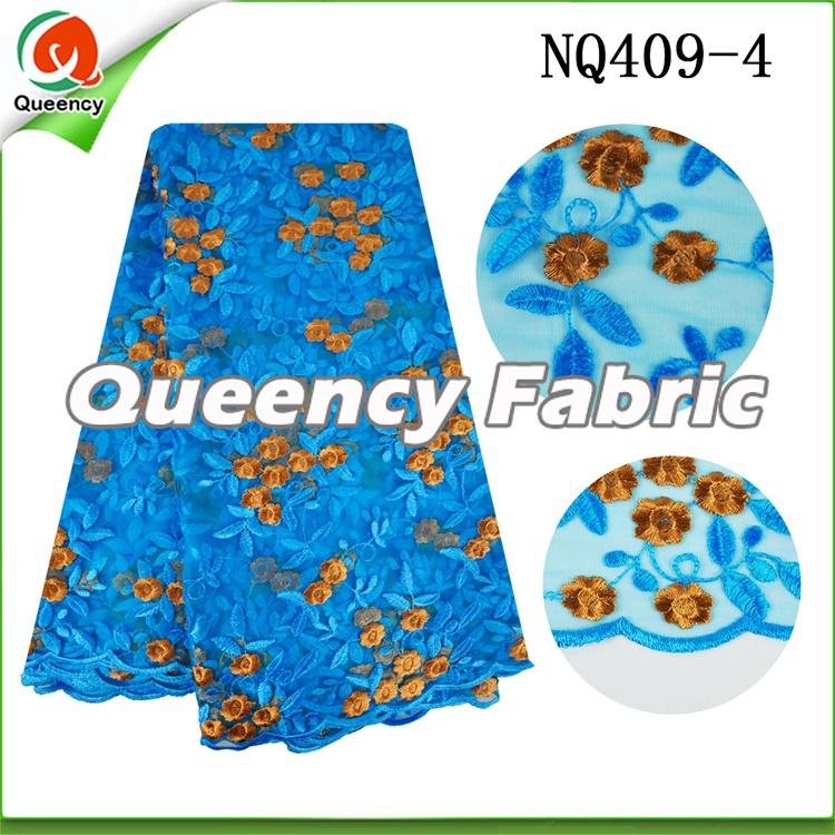 French Fabric In Turquoise Blue